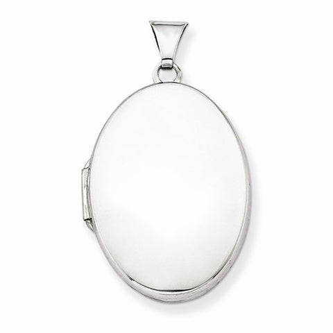 Sterling Silver Polished 26mm 2-Frame Oval Locket