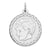 Engraveable Boy Disc Charm in Sterling Silver