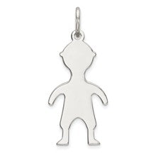Sterling Silver Engraveable Boy Disc Charm hide-image