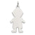 Engraveable Boy Disc Charm in Sterling Silver