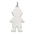 Sterling Silver Engraveable Boy Disc Charm hide-image