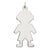 Engraveable Boy Disc Charm in Sterling Silver