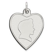 Sterling Silver Engraveable Boy Disc Charm hide-image