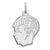 Engraveable Boy Disc Charm in Sterling Silver