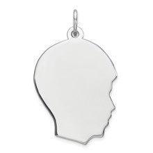 Sterling Silver Engraveable Boy Disc Charm hide-image
