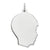 Engraveable Boy Disc Charm in Sterling Silver