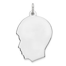 Sterling Silver Engraveable Boy Disc Charm hide-image