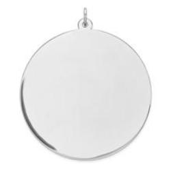 Sterling Silver Engraveable Round Disc Charm hide-image