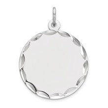Sterling Silver Engraveable Round Disc Charm hide-image