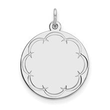 Sterling Silver Engraveable Round Disc Charm hide-image