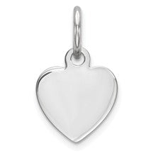 Sterling Silver Engraveable Heart Disc Charm hide-image