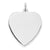 Engraveable Heart Disc Charm in Sterling Silver