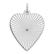 Sterling Silver Engraveable Heart Disc Charm hide-image