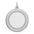 Engraveable Round Disc Charm in Sterling Silver
