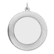 Sterling Silver Engraveable Round Disc Charm hide-image