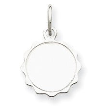 Sterling Silver Engraveable Disc Charm hide-image