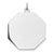 Engraveable Octagon Disc Charm in Sterling Silver
