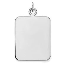 Sterling Silver Engraveable Rectangle Disc Charm hide-image