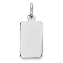 Sterling Silver Engraveable Rectangle Disc Charm hide-image