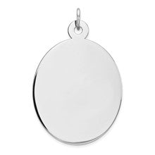 Sterling Silver Engraveable Oval Disc Charm hide-image