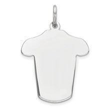 Sterling Silver Engraveable T-shirt Charm hide-image