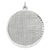 Engraveable Round Patterned Disc Charm in Sterling Silver