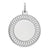 Sterling Silver Engraveable Round Patterned Disc Charm hide-image