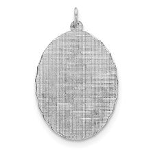 Sterling Silver Engraveable Oval Patterned Disc Charm hide-image