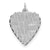 Engraveable Heart Patterned Disc Charm in Sterling Silver