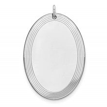 Sterling Silver Engraveable Oval Disc Charm hide-image