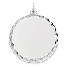 Sterling Silver Engraveable Round Disc Charm hide-image