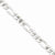 Sterling Silver Polished Flat Figaro Chain Bracelet