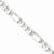 Sterling Silver Polished Flat Figaro Chain Bracelet
