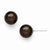 Sterling Silver 10-11mm Round Brown Shell Pearl Stud Earrings