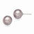 Sterling Silver 10-11mm Round Purple Shell Pearl Stud Earrings