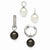 Sterling Silver 12-13mm Blk Wht Interchangable Hoops, Jewelry Earrings