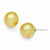 Sterling Silver 12-13mm Round Yellow Shell Pearl Stud Earrings