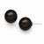 Sterling Silver 14-15mm Round Black Shell Pearl Stud Earrings