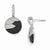 Sterling Silver CZ Circle Dangle Post Earrings