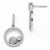 Sterling Silver CZ Circles Dangle Post Earrings