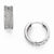 Sterling Silver CZ Rhodium Hoop Earrings