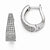 Sterling Silver CZ Polished Hinged Hoop Earrings