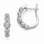 Sterling Silver CZ Hinged Hoop Earrings