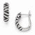 Sterling Silver CZ Hinged Hoop Earrings
