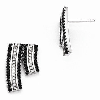Sterling Silver CZ Post Earrings