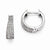 Sterling Silver CZ Polished Hinged Hoop Earrings