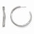 Sterling Silver CZ Polished Hoop Earrings