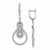 Sterling Silver CZ Hinged Hoop Earrings