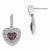 Sterling Silver CZ Heart Dangle Post Earrings