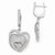 Sterling Silver CZ Hearts Hinged Post Earrings